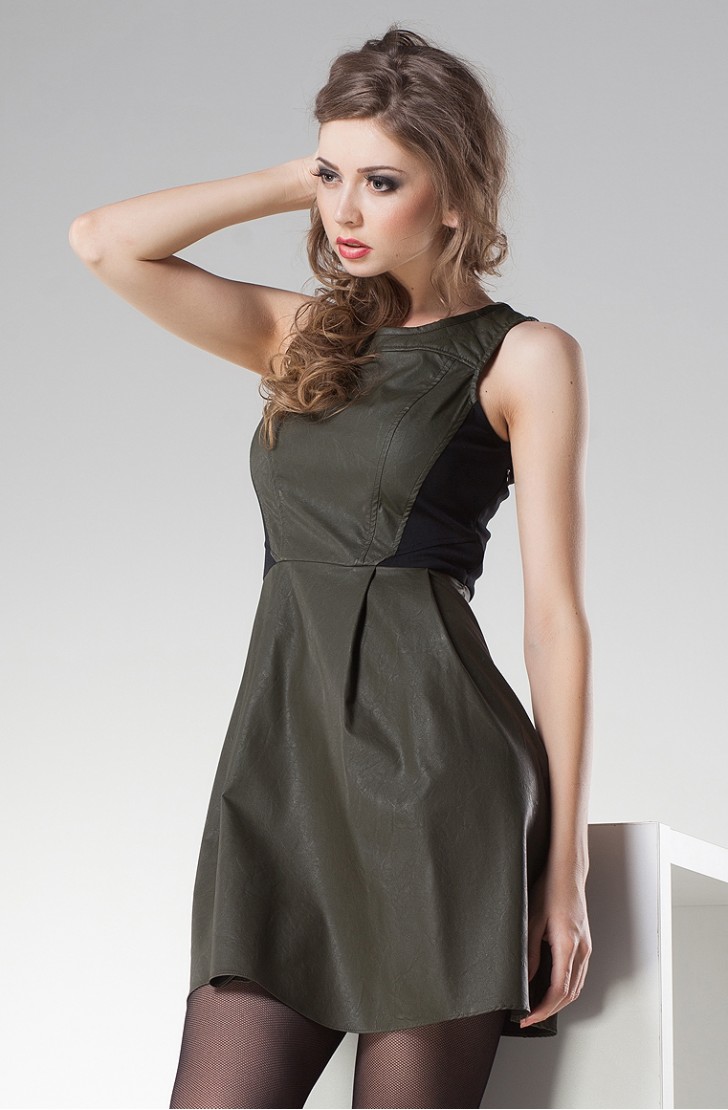 Modern Grace Square Neck Dress in Premium Textured Fa Modern Grace Square Neck Dress in Premium Textured Fa